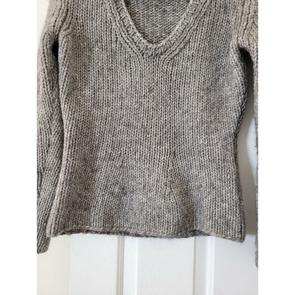 Jilsander Grey Chunky Knit V Neck Sweater M (40) - Picture 6 of 11